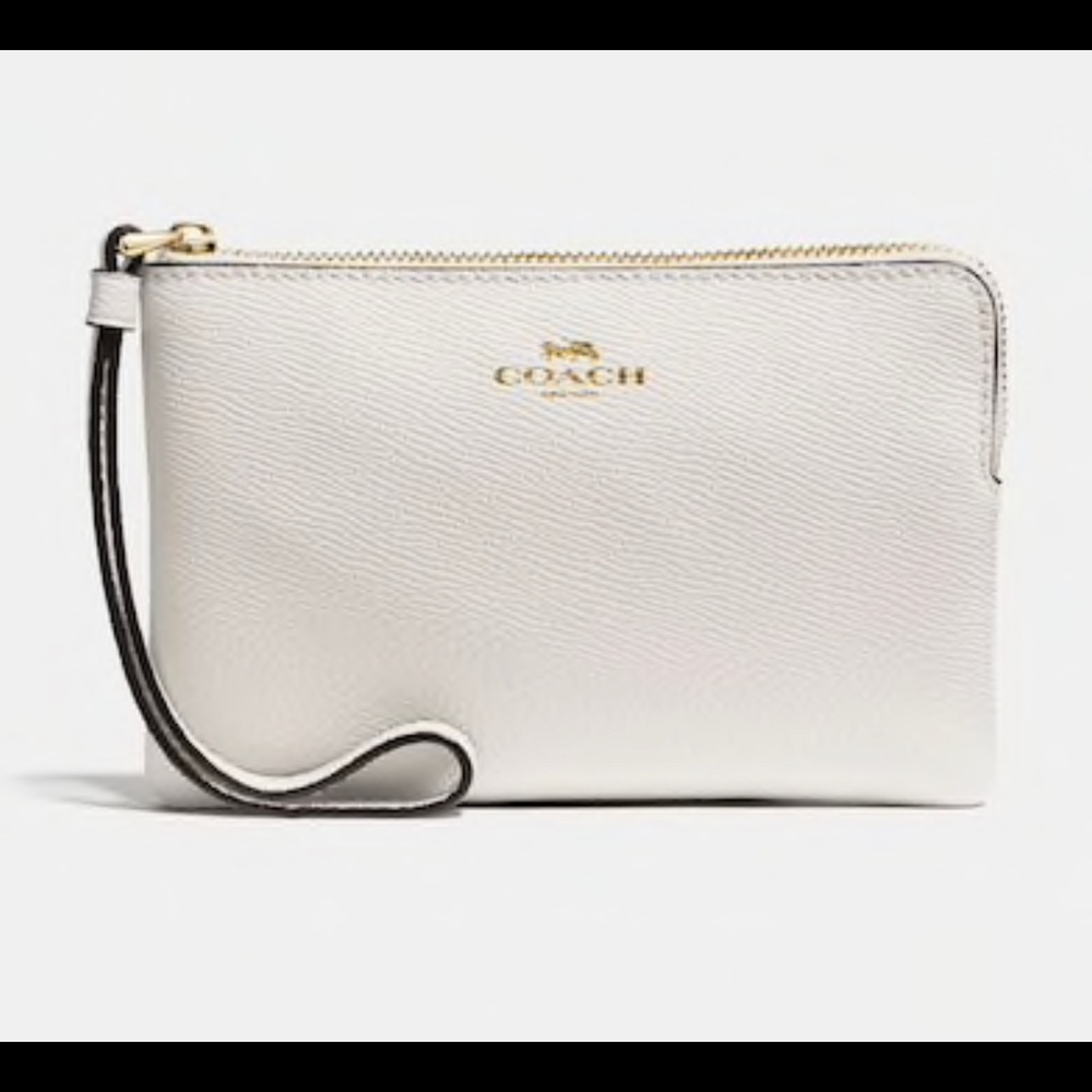 Women’s Coach white wristlet